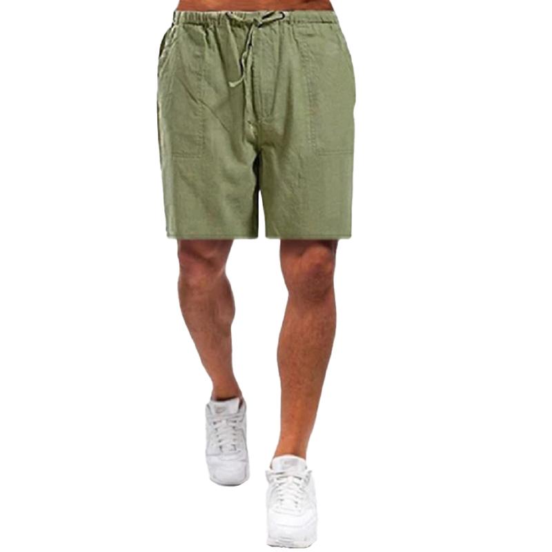 1Pc Streetwear Breathable Cotton Summer Mens Clothes Soft Men's Shorts Pants Fitness Solid Color