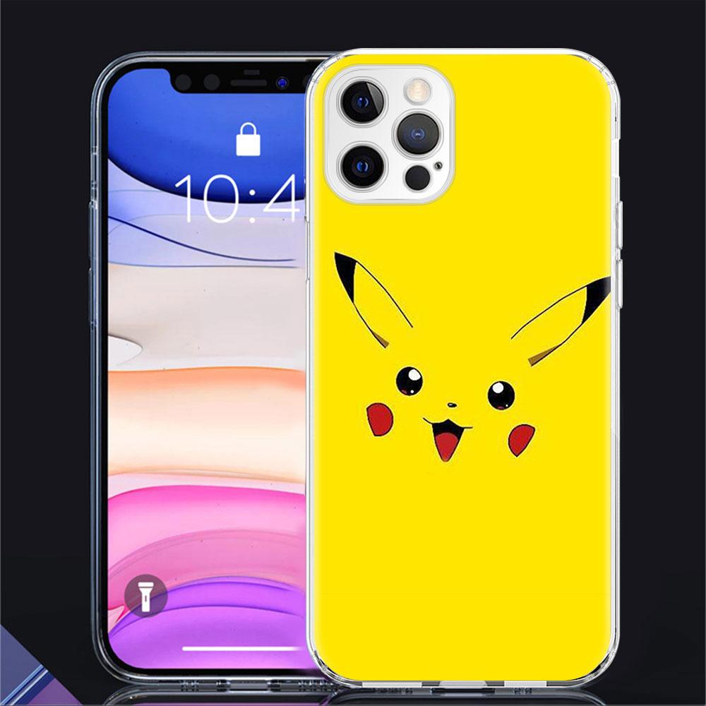 Klarer Fall für Apple iPhone 11 14 13 Pro 12 7 8 Plus SE 2022 XR X XS Max 6 6S 14Pro Silikon-Telefonabdeckung Pokemon Cute Cartoon