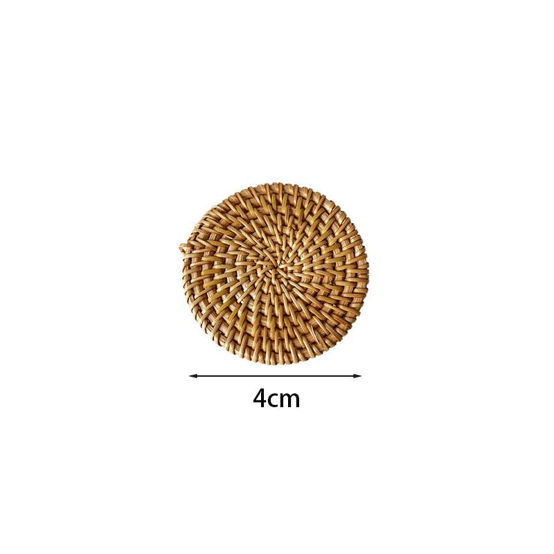 Rattan Hitzeschutzmatte Tischmatte Schüsselmatte Tellermatte Wärmeisolationsmatte Teekannenmatte Tassenmatte Untersetzer Gewebte Teezeremonie-Matte
