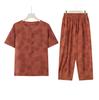 2026 Stylish Cotton Linen Summer T-Shirt Set for Middle-Aged Women