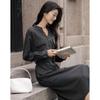 Demana Women's Hyaluronic Acid V-Neck Knitted Dress