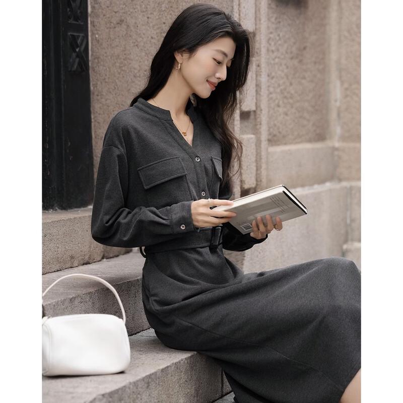 Demana Women's Hyaluronic Acid V-Neck Knitted Dress