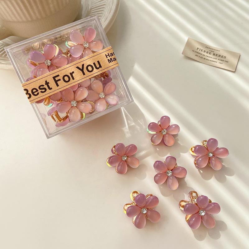 Mini Fiore Estivo Metallico Piccolo Clip a Pinza Nuovo Petalo Fermaglio per Capelli da Donna Clip per Frangia Clip Laterale per Capelli Accessori per Capelli Donna