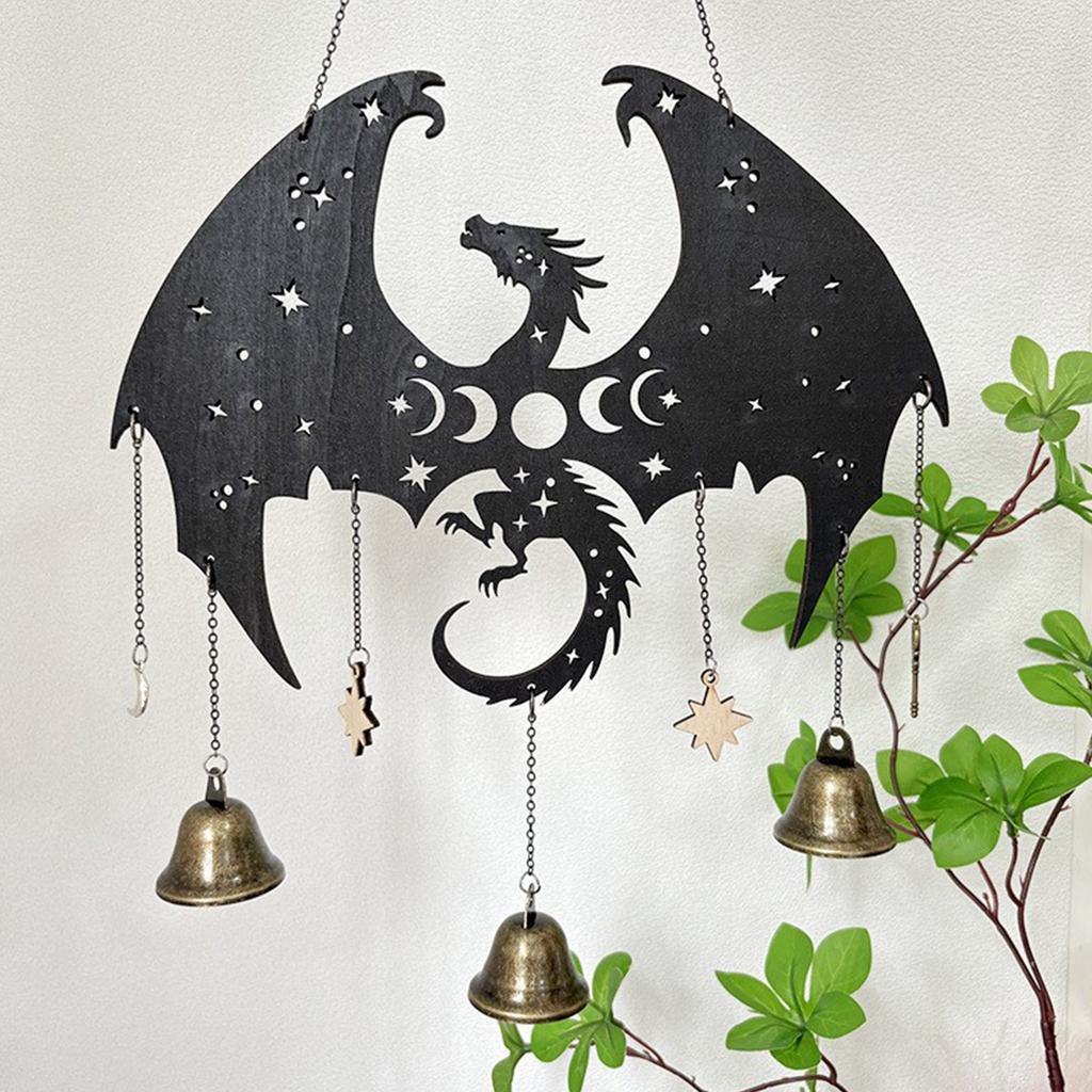  Carillon Éolien Sonnette de Porte Cloche Murale avec Perles en Bois 1pc