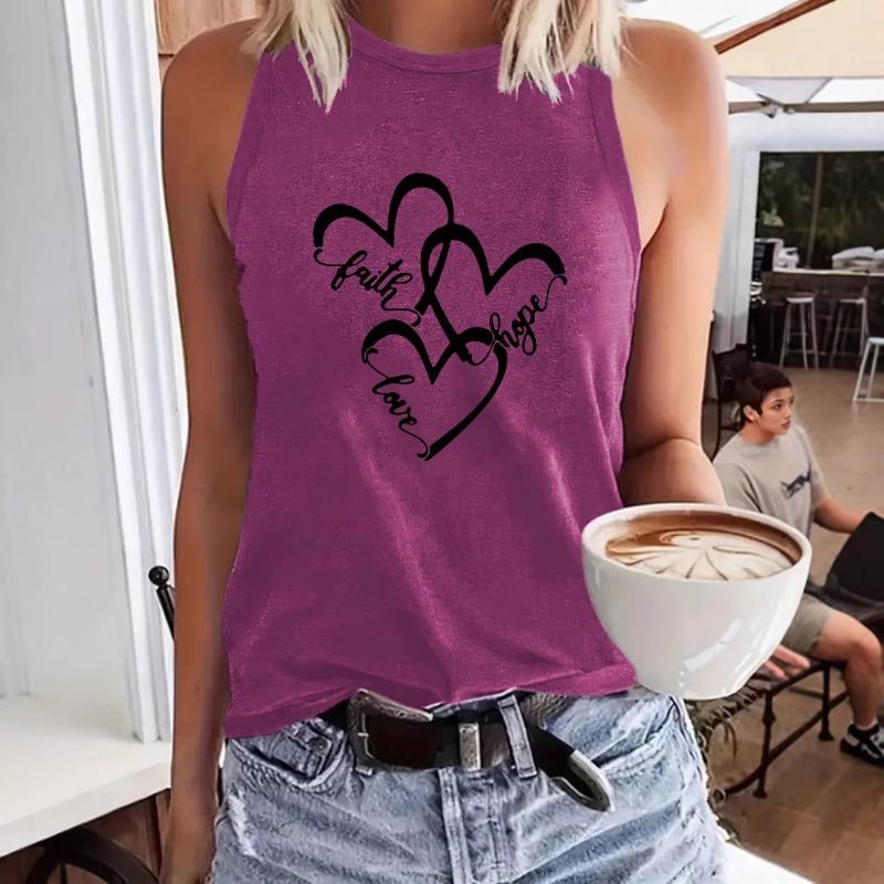 Versatile Women's Clothing Comfortable Heart-shaped Printed Soft Large Vest