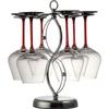 Premium Crystal Wine Glasses Set With Decanter Stand 6pcs 550ml Stemware Home Dining Modern Minimalist Design