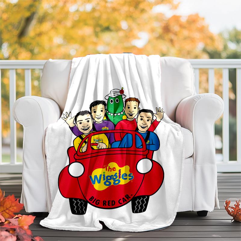 The Wiggles Theme Printed Blanket - Perfect for Couch, Bed, Travel & Outdoor Use | Machine Washable, Cozy & Durable.