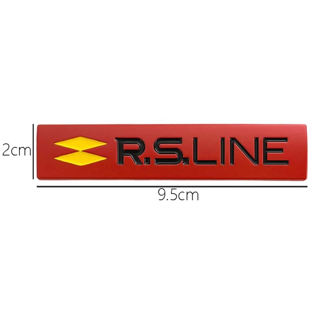 3d Metal Letters Logo RS Line Sticker Car Rear Trunk Badge Label For Car RS Line Emblem Decal Accessories