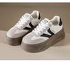 thick-soled German training shoes for women's 2025 spring and autumn new models, the explosion has increased, and the soft-soled versatile white shoe