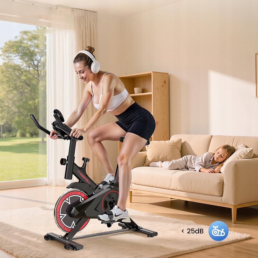 QK101-DZ Spin Bike Silent 6kg Flywheel Adult Home LCD Exercise Bike
