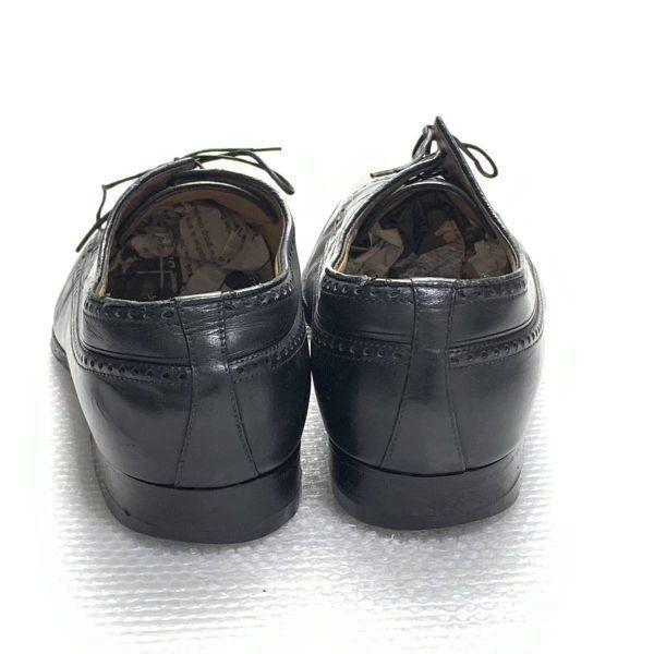 Vintage a testoni Wingtip Business Shoes Black 8.5H 27.0(USED)