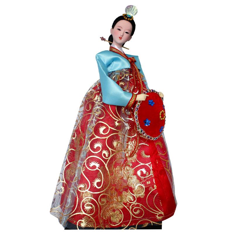 South Korea Girl North Korea Doll Human Shape Silk Doll Home Decoration Accessories Figurine Craft Decorations For Home Folk Art