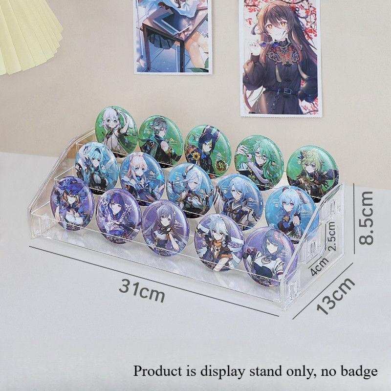 Акриловый бокс для хранения значков подставка-дисплей ступенчатая подставка настольный органайзер для хранения значков 75 мм настольные таблички и периферия 2650₽