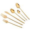 36Pcs Gold Cutlery Set Knife Fork Spoon Dinnerware Set Stainless Steel Tableware Western Flatware Mirror Kitchen Silverware Set