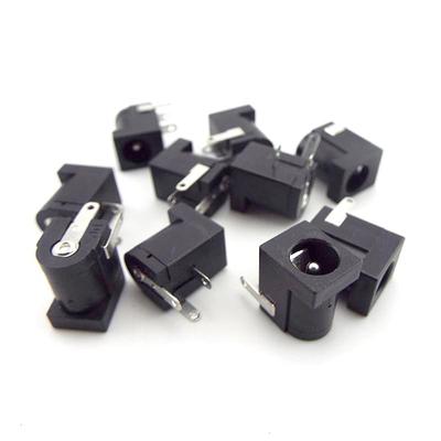 5,5x2,1mm DC-005 DC-Buchsenstecker, Stromversorgung, zylindrischer rechtwinkliger Anschluss für Leiterplattenmontage, 5521