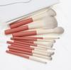 HMU Blind Drop Shipping Soft 12pcs Pink Wood Handle Good Quality Custom Logo Makeup Brushes Set