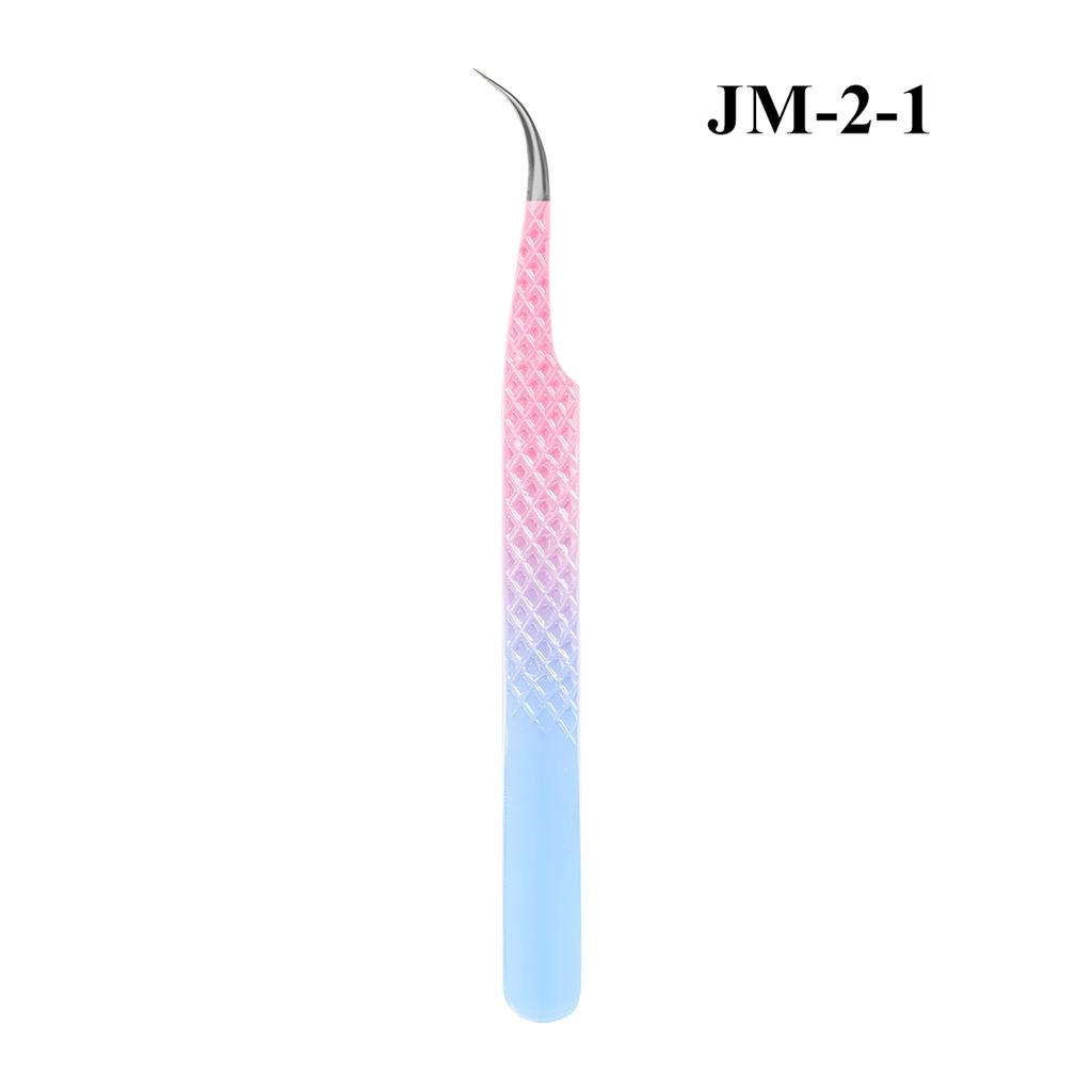 Professional Eyelash Tweezers Grip Eyelash Extension Tweezers 45 75 90 Degree Fiber Tip Easy Fanning Eyelash Tweezers