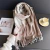 Long Length Warm Scarf Imitation Wool Texture Autumn Winter Scarf Wool Texture Scarf  Women