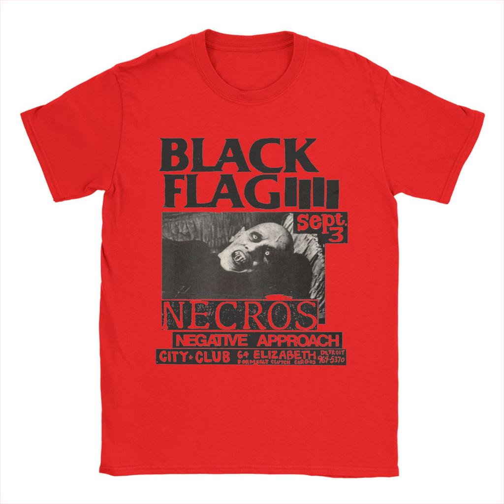 Funny Necros Black Flag T Shirt Men Cotton Short Sleeve Round Neck Summer Tops