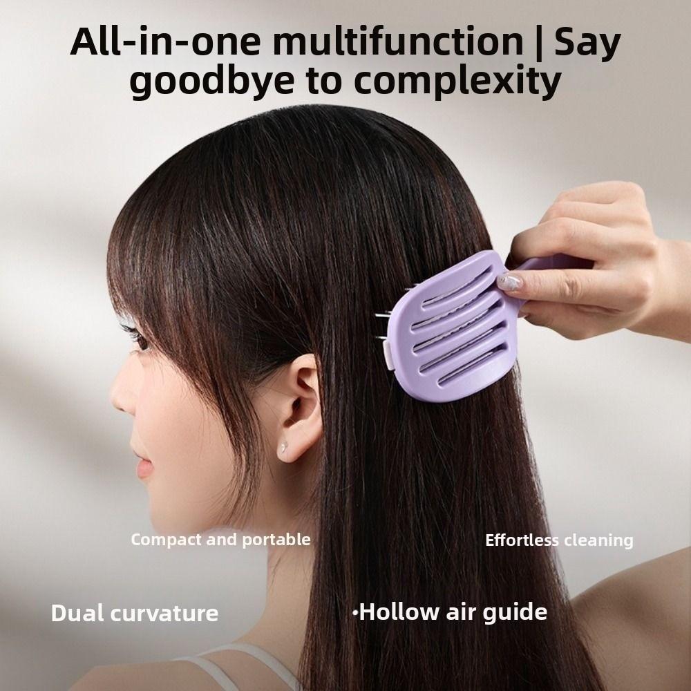 Purple Color Anti-Static Massage Comb Foldable Hair Brush Salon Hair Massage Scalp Comb