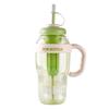 1300ml Large Water Bottle with Straw & Handle,Leakproof Sports Water Cup with Fruit Infuser,Plastic Water Jug for Gym,Office