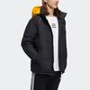 Adidas Neo Logo Patchwork Hooded Down Jacket With Duck Down Insulation Men Jackets Black HF0504