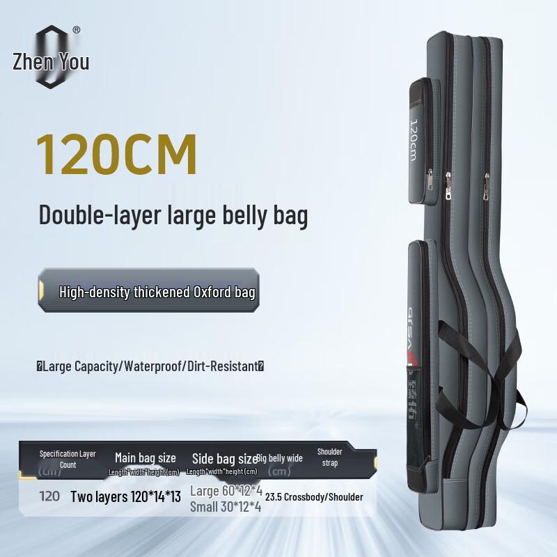 Grsaed Waterproof Double-Layer Fishing Rod & Tackle Bag