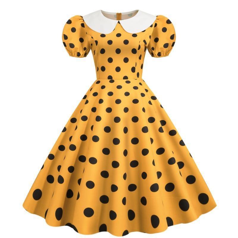 IHUASU Fashion Summer Spring Short Sleeve Casual Dresses S