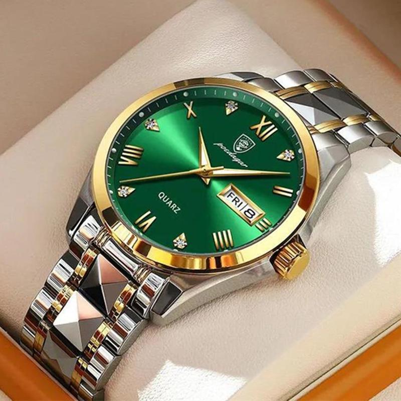 2023 Schweizer Marke Luxus Herrenuhr Gold Stahlband Wasserdichter Kalender Leuchtende Uhr Herren Sport Freizeituhr Herren Freizeituhr