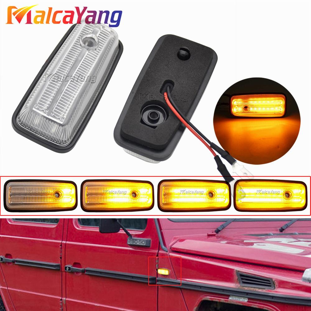 

2 Pieces Dynamic LED Side Marker Blinker Repeater Turn Signal Light For Mercedes-Benz G-Class W463 W461 G500 G550 G55 G63 G65 Dynamci Crystal
