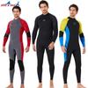 3MM Diving Suit Men's One-piece Long-sleeved Thick Warm Mercerized Velvet Women's Sunscreen Jellyfish Surfing