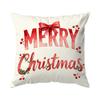 Winter Christmas Bow Pillowcase Printed Polyester 40/45/50cm Throw Pillowcover Decorative Sofa Cushion Pillowslip Home Decor