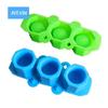Cement Mold for 3-Hole Round Geometric Polygonal Flower Pot Vase - DIY Silicone Mold for Aromatherapy Candle Decoration