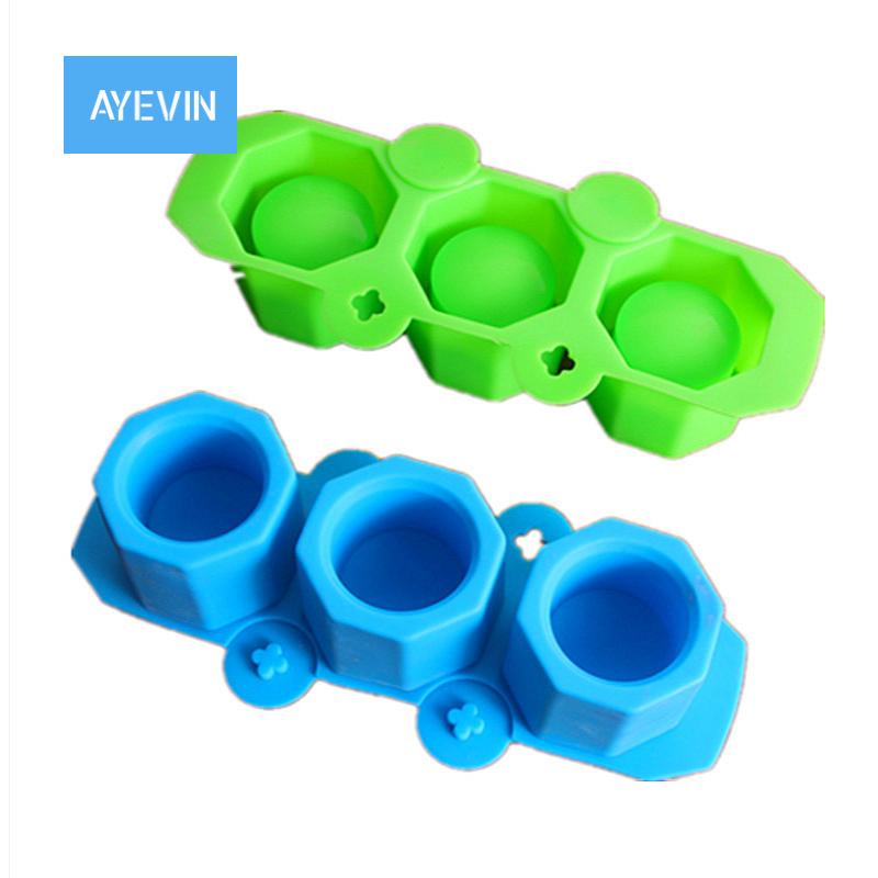 Formă de ciment pentru vază cu 3 găuri, rotundă, geometrică, poligonală, pentru ghiveci - matriță din silicon DIY pentru decorarea lumânărilor cu aromoterapie