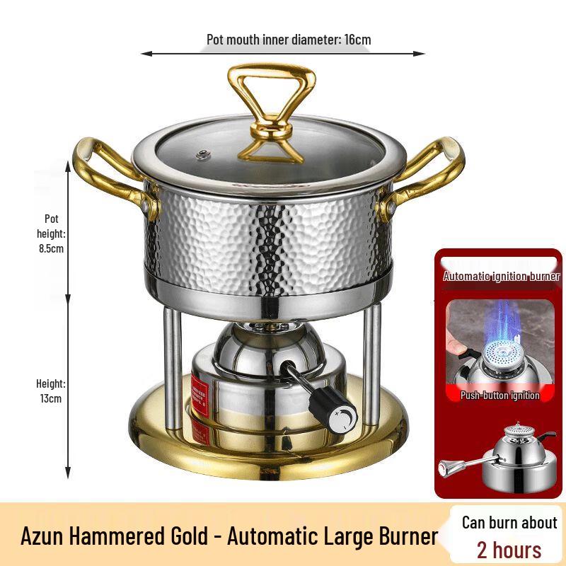 Jiakangming 304 Stainless Steel Personal Gas Hot Pot