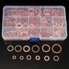 100-400PCS Copper Washer Gasket Nut And Bolt Set Flat Ring Seal Assortment Kit With Box M4/M5/M6/M8/M10/M12/M14 For Sump Plugs