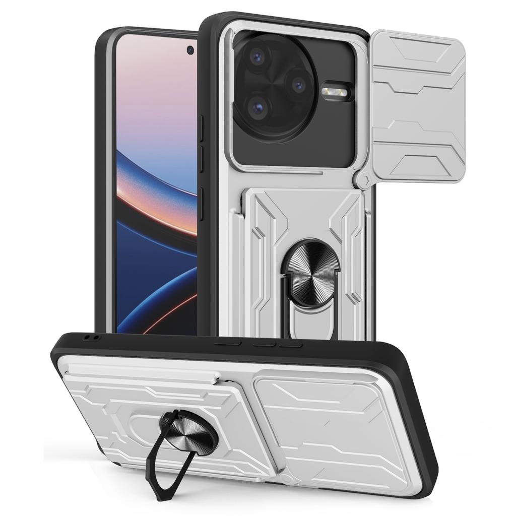 For Xiaomi Poco F7 Ultra 5G Case PC+TPU Kickstand Phone Back Cover with Camera Slider