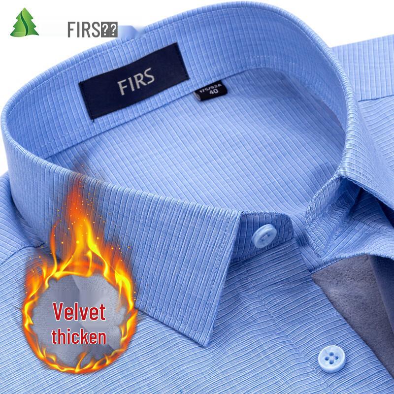 Мужская зимняя рубашка FIRS с флисовой подкладкой в стиле business casual 42