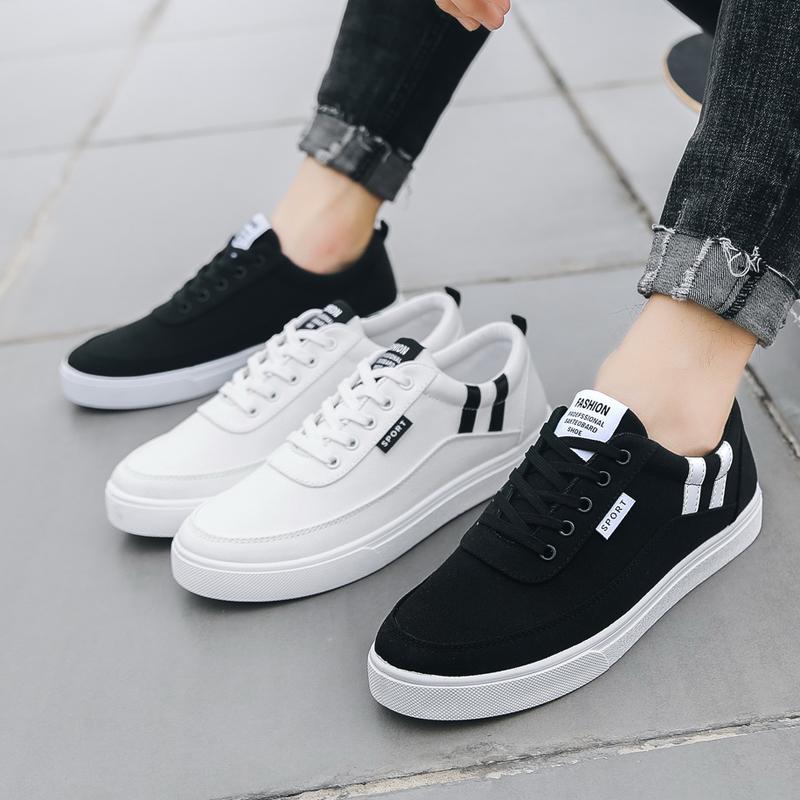 Canvas Shoes Men's Shoes Korean Version Low-top Lace-up Trendy Versatile Board Shoes Men's Old Beijing Cloth Shoes Spring Casual Breathable