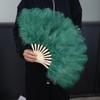 35cm Ostrich Feather Fan for Qipao Fashion Shows and Stage Performances