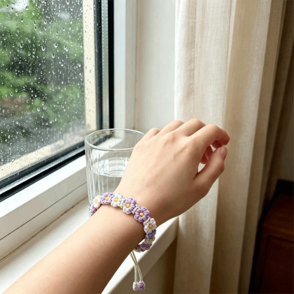 Small Chrysanthemum Woven Bracelet Braided Rope Knot Bracelets For Lovers