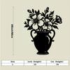 Black Metal Wall Sculpture Flower Chair Art Minimalist Decor Living Room Bedroom Cafe Gift