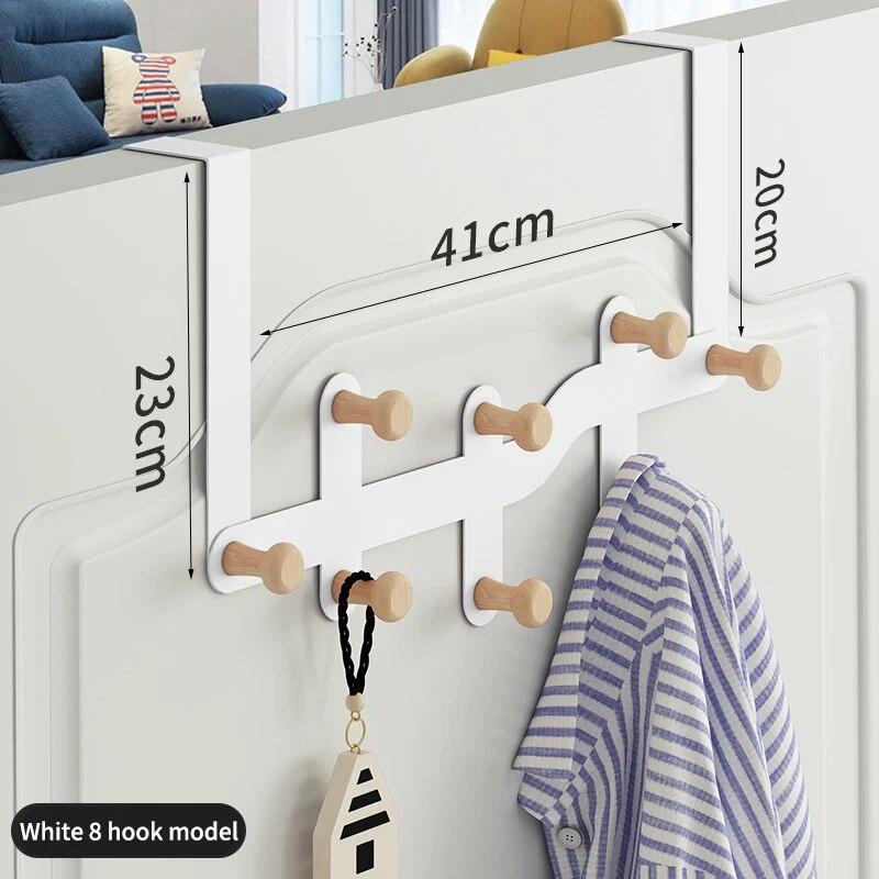 Modern Fashion Door Back Hook Bedroom Porch Free Punch Coat Hook Bathroom Door Hook Towel Rack Metal Hook