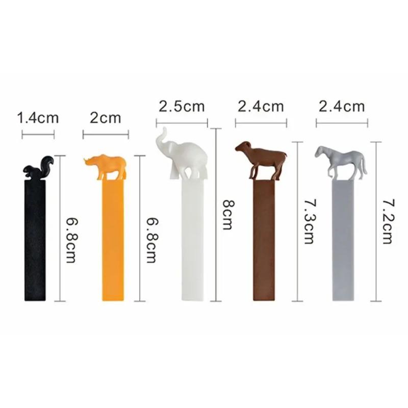 5 ks Krásných Záložek 3D Kreslené Zvířátko Záložka Vtipná Kreslená Záložka Zvířecí Záložky Vtipné Dárky ke Čtení Školní Potřeby