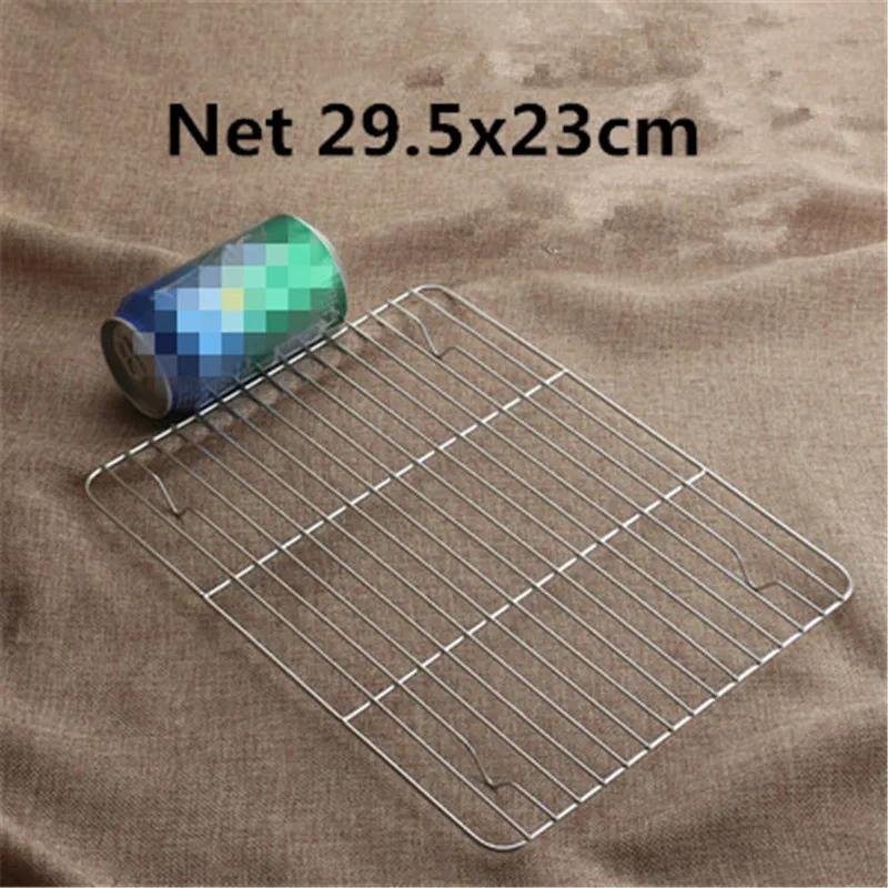Baking tray With Wire Rack 304 Stainless Steel cake Baking BBQ Pan Tray plate Oven brownie Rack Cooking Roasting Grilling Tool
