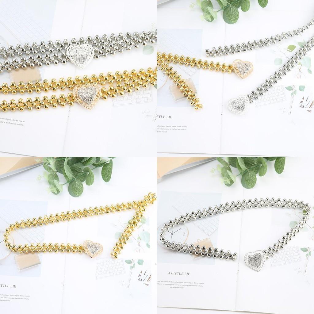 Stylish Elastic Beaded Pearl Waist Belt For Women's Dresses Sweaters Vintage Accessory