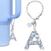 Stanley Cup with Initial M Charm Keychain Handle
