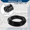 Hihaha Silikon-Vakuumschlauch Automobil-Vakuumleitung Hochtemperatur 15ft 1/8" 3.0mm ID 3.5mm Dicke 1 St. Schwarz