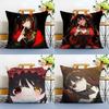 D-Date A Live T-Tokisaki Kurumi Pillow Case Anti-dustmite Pillowcase Invisible Zipper Silky Short Plush Sofa Cushion Cover