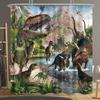 Dinosaur Shower Curtain Bath Waterproof Curtains For Living Room Luxury Set Screen Bathroom Accessories Sets